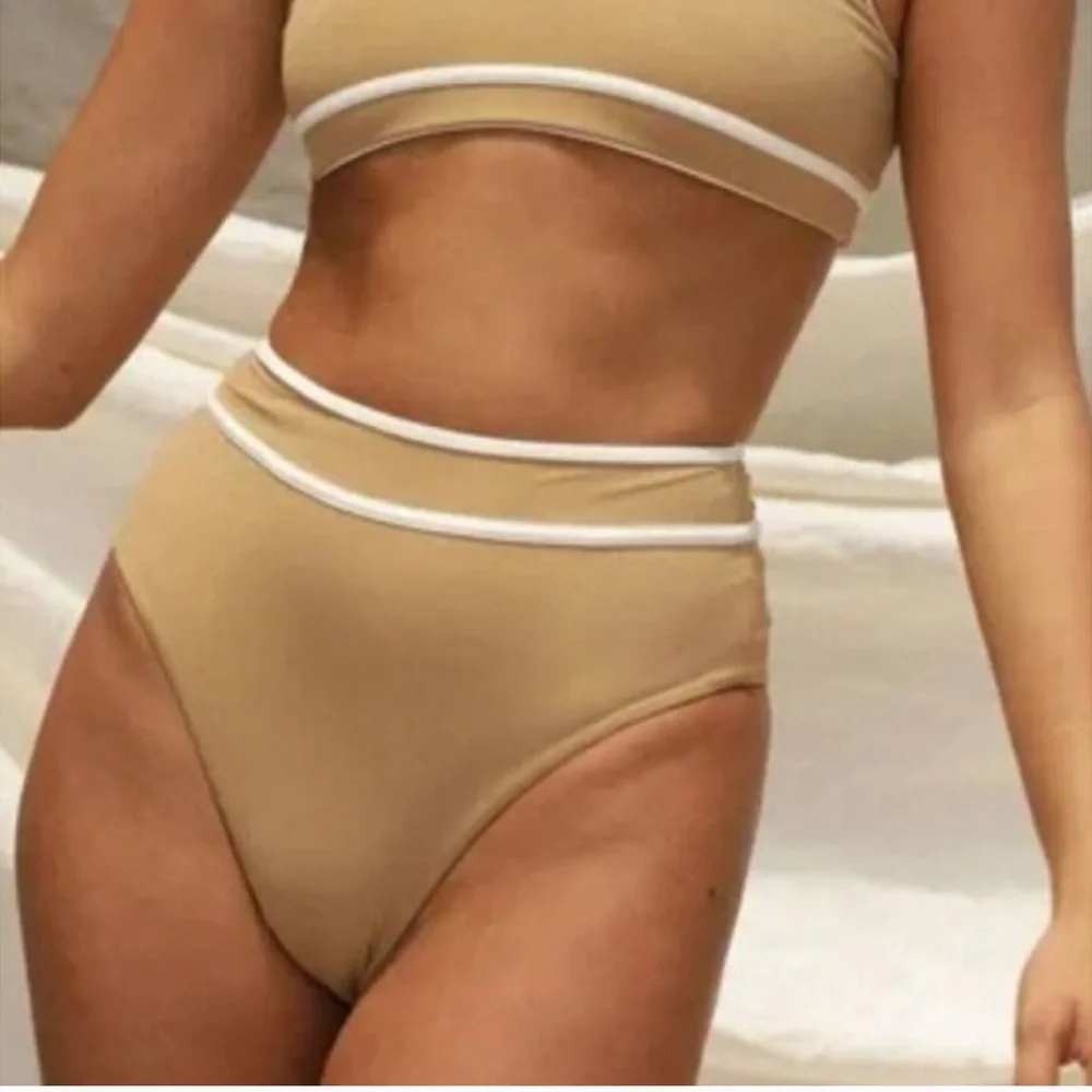 Stone Fox Swim x Free People Juniper Bottom High Waisted Bikini Tannin XS NEW